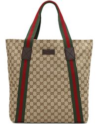 Gucci Canvas Tote - Lyst