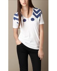 Burberry Fair Isle Graphic Print T-Shirt - Lyst