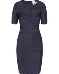 Hervé Léger Paneled Bandage Dress - Lyst