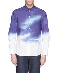 Armani Dégradé Sky Print Cotton Poplin Shirt - Lyst