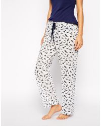 Elle Macpherson Elle Macpherson Golden Feather Lounge Pants - Lyst