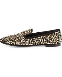 Giuseppe Zanotti Crystal Slip-On Loafer - Lyst
