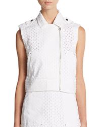 Rebecca Taylor Punched Denim Vest - Lyst