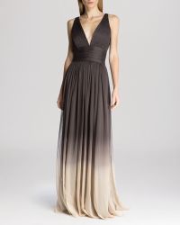 Halston Heritage Gown - Sleeveless V-Neck Ombré - Lyst