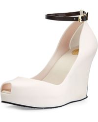 Melissa Patchouli Peep-Toe Jelly Wedge - Lyst
