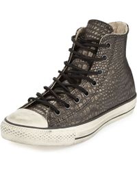 Converse John Varvatos Metallic Reptile-Embossed High-Top Sneaker - Lyst