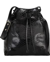 Zagliani Python Ada Bucket Bag - Lyst