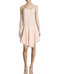 Tibi Windowpane Laser-Cut Layered Dress - Lyst