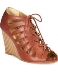 Rampage Kellsor Caged Wedge Sandals - Lyst
