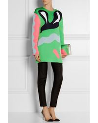 Issa Suki Stretch-Knit Jacquard Sweater - Lyst