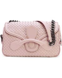 Bottega Veneta Intrecciato Medium Flap Shoulder Bag - Lyst