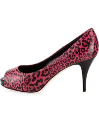 Giuseppe Zanotti Leopard-Print Leather Pump - Lyst