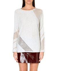 Maje Gressin Perforated Jumper - Lyst