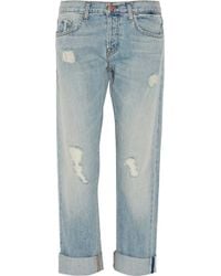 J Brand Sonny Boyfriend Mid-Rise Stretch-Denim Jeans - Lyst