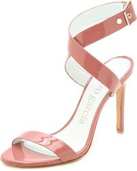 Pedro Garcia Cecily Glossy Sandals - Meringue - Lyst