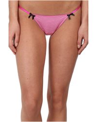 Betsey Johnson Slinky Knit Cheeky Thong - Lyst