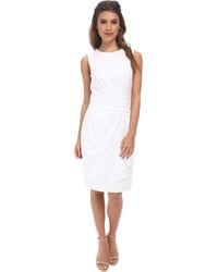 Calvin Klein Lux Sheath W/ Ruffle Front Cd4X1060 - Lyst