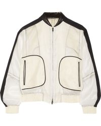 Reed Krakoff Contrast-Trimmed Silk-Chiffon Bomber Jacket - Lyst