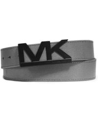 Michael Kors Saffiano Leather Belt - Lyst
