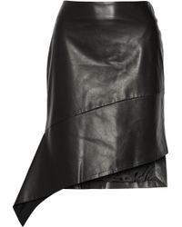Reed Krakoff Asymmetric Leather Skirt - Lyst