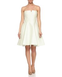 Halston Heritage Strapless Flared Taffeta Skirt - Lyst