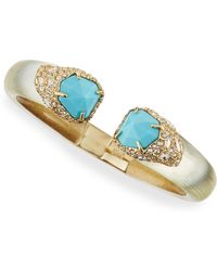 Alexis Bittar Vert Deau Double-Stone Hinge Bangle - Lyst