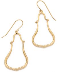 Aurelie Bidermann Tribal Engraved Earrings - Gold - Lyst