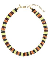 Topshop Colour-Block Sequin Pave Necklace - Lyst