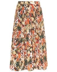 Saloni Alexandra Rattlesnake-Print Midi Skirt - Lyst