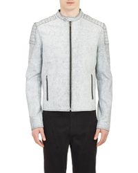 Lot78 Cracked Leather Moto Jacket - Lyst
