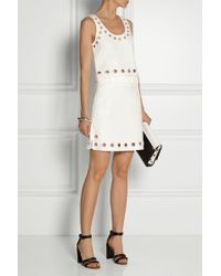 3.1 Phillip Lim Eyelet-Trimmed Cotton-Blend Twill Top - Lyst