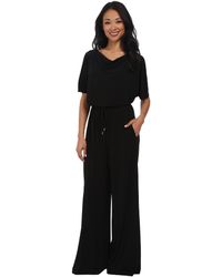 Vince Camuto Jumpsuit W/ Cowl Neck And Drape Sleeve - Lyst