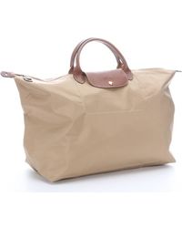 Longchamp Beige Nylon 'Le Pliage' Travel Tote - Lyst