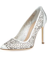 Manolo Blahnik Bb Laser-Cut Specchio Pump - Lyst