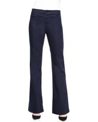 J Brand Tailored High-Rise Flared Denim Trouser - Lyst