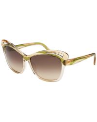 Emilio Pucci Women'S Butterfly Green And Sand Sunglasses - Lyst