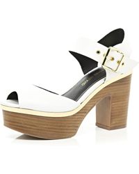 river island peep toe sandals