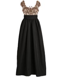 Marchesa Embellished Floor Length Silk Gown - Lyst