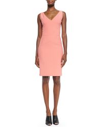 Narciso Rodriguez Sleeveless Bias-Seam Sheath Dress - Lyst