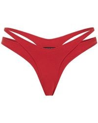 Mugler Cut Out Double Layer Bikini Bottom In Black Lyst