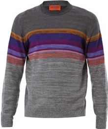 Missoni Stripe Knit Crewneck Sweater - Lyst