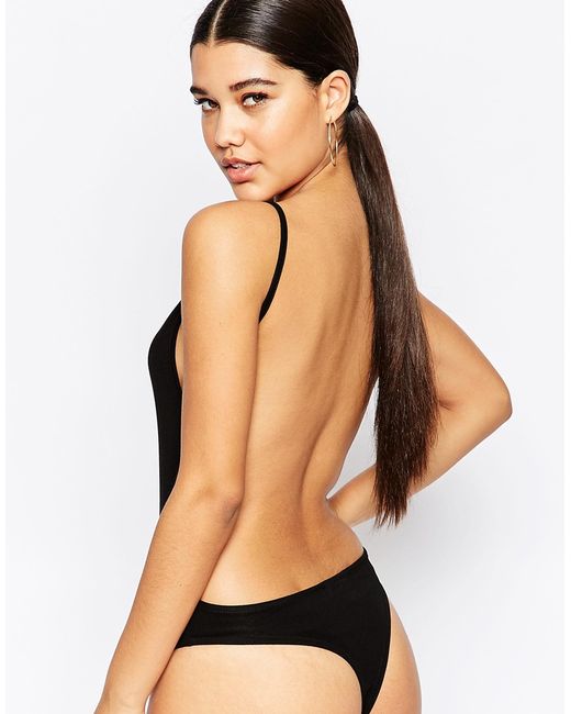 Missguided Backless Body In Black Lyst