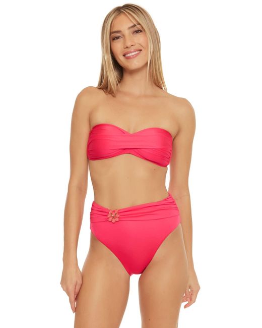 Trina Turk Synthetic Standard Monaco Bandeau Bikini Top In Pink Lyst