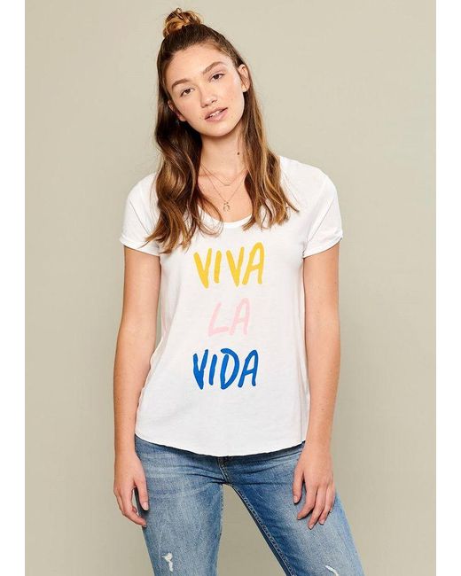 South Parade Valerie Viva La Vida T Shirt In White Lyst