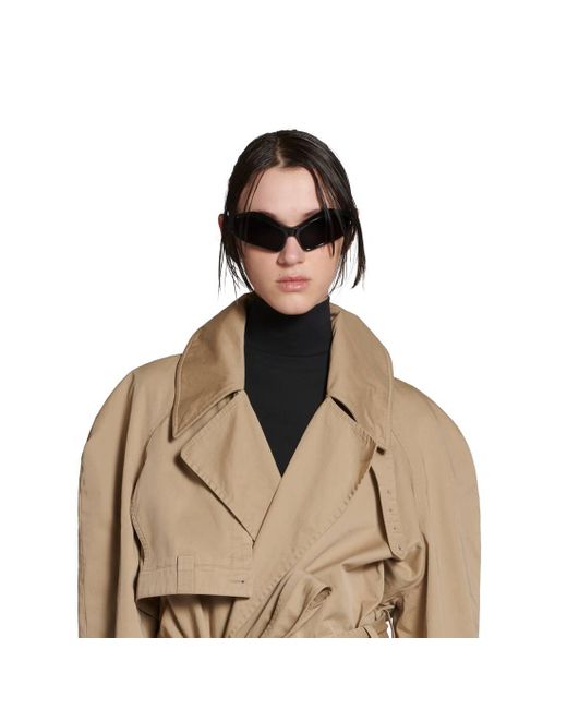 Balenciaga Maxi Deconstructed Trench Coat In Natural Lyst