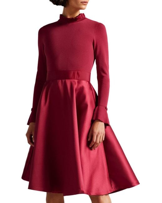 Ted Baker Zadi Full Skirt Dress In Red Lyst