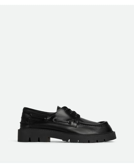 zero profit Bottega Veneta Haddock Boat Shoe in Black for Men Lyst
