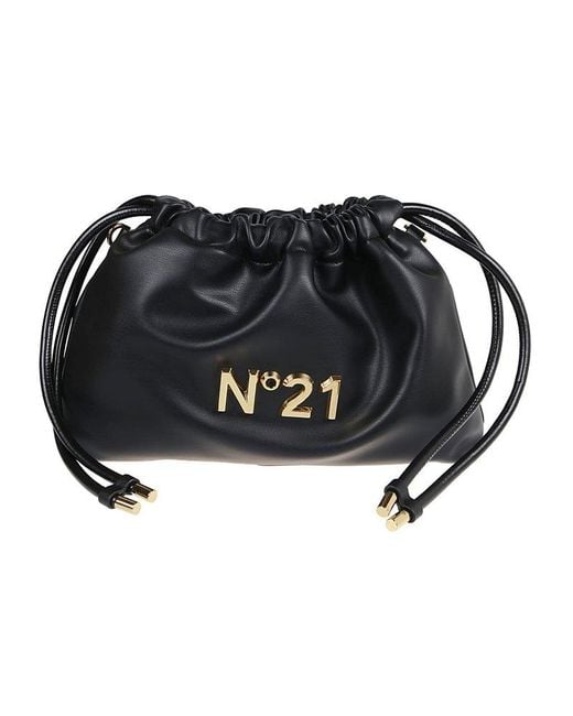 classic style N 21 No21 Eva Logo Plaque Drawstring Crossbody Bag