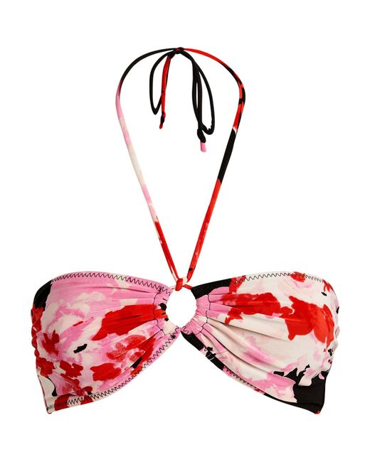 Norma Kamali Jason Bandeau Bikini In Red Lyst