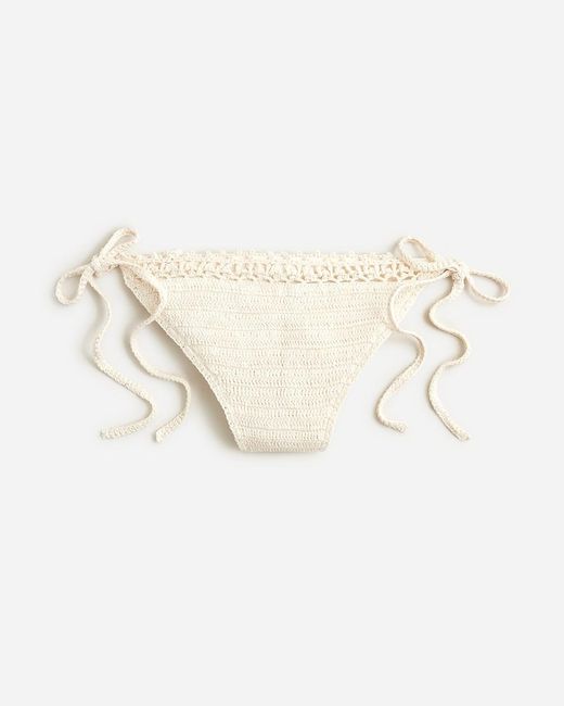 J Crew Crochet String Bikini Bottom In Brown Lyst